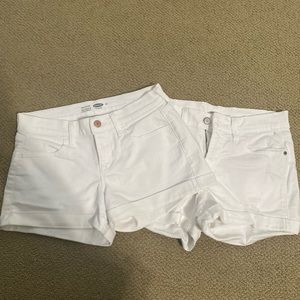 2 pairs of white old navy jeans short!